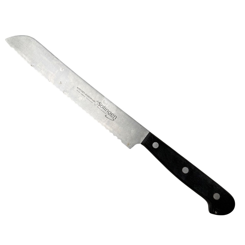 Solingen West Germany Serrated Bread Knife High Carbon Stainless Steel 8in Blade